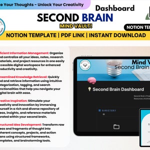 TBB Mind Vault | Second Brain Dashboard | Notion Template | Organize ...