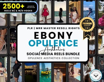 Melanin Luxe Aesthetic Reels, Melanin Luxury Reels, Melanin Reels, Faceless Videos, Faceless Digital Marketing, Faceless Reels with MRR PLR
