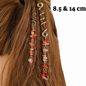 Lykoow161Pcs Dreadlocks Hair Jewelry Gold Wire Wrapped Crystal