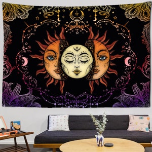 Sun and Moon Wall Hanging Decor – Tapestry Girls