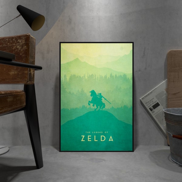 The Legend of Zelda Poster, Tears of the Kingdom Wall Art, Wall Decor, Rolled Canvas Print, Game Poster Gift