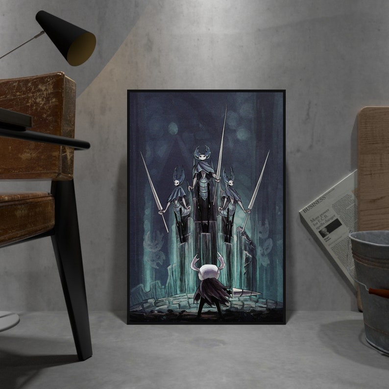 Hollow Knight Poster, Hallownest Wall Art, Wall Decor, Rolled Canvas Print, Game Poster Gift Etsy