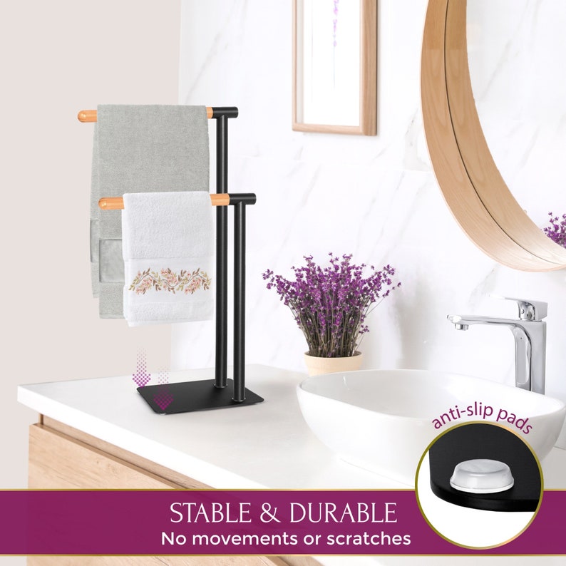 Black Hand Towel Holder Standcountertop Hand Towel Holder Made of