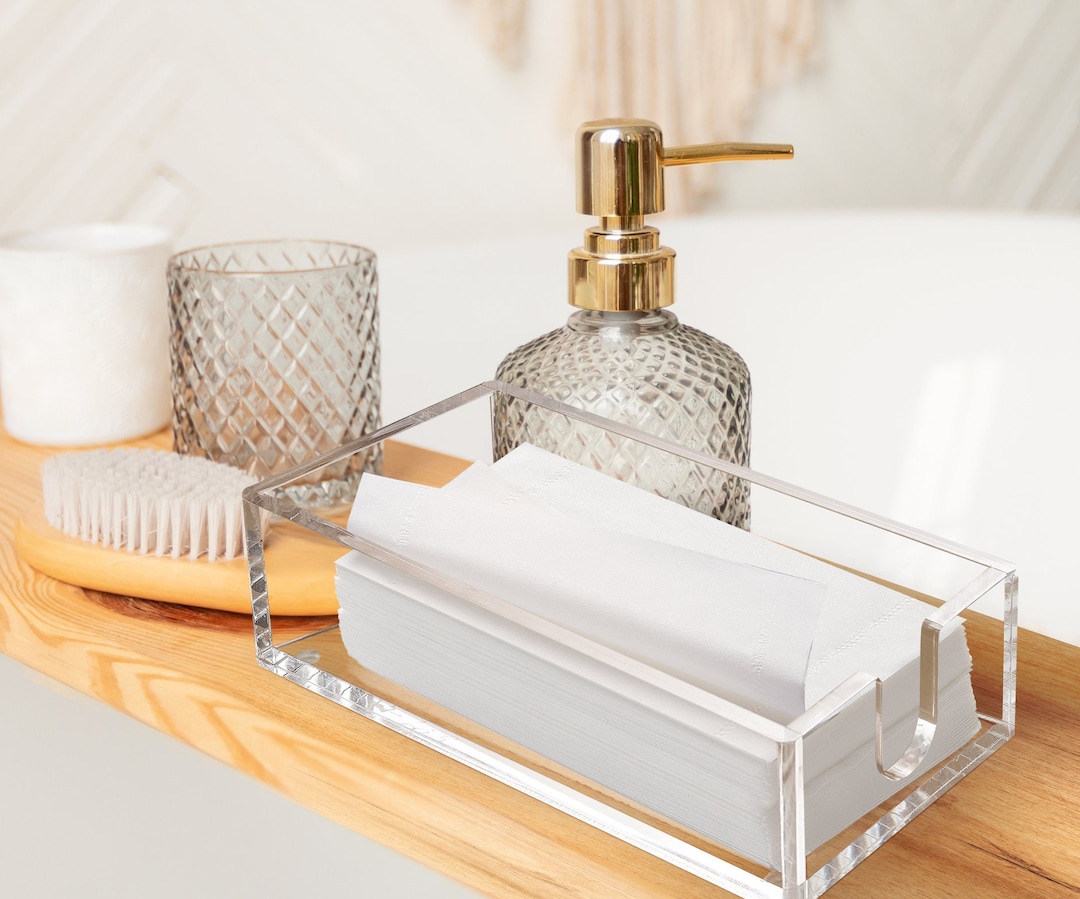 Acrylic Napkin Holder for Bathroom-lucite Clear Napkin Holder With ...