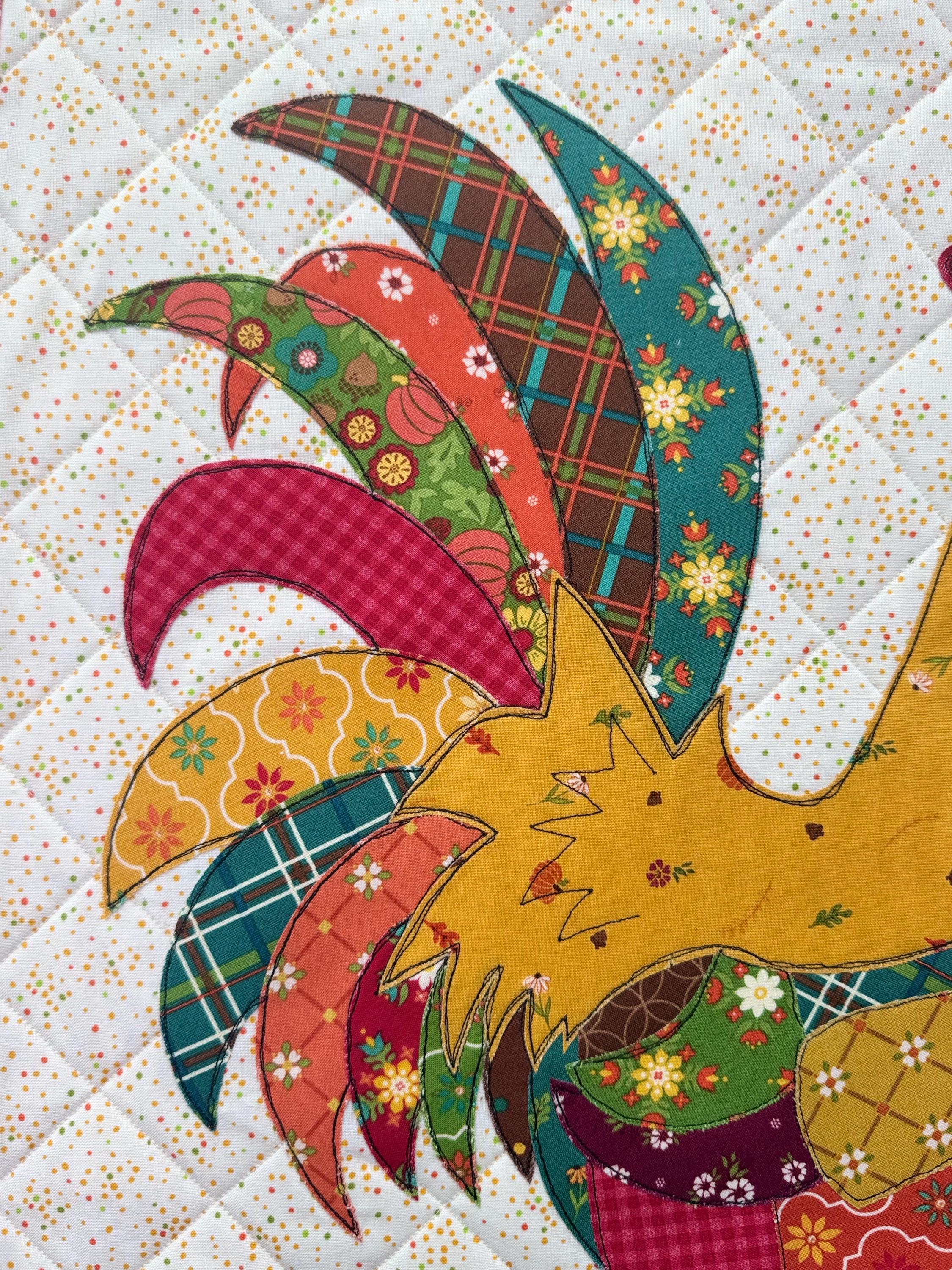 PATCHWORK ROOSTER Fabric Collage PDF Pattern - Etsy