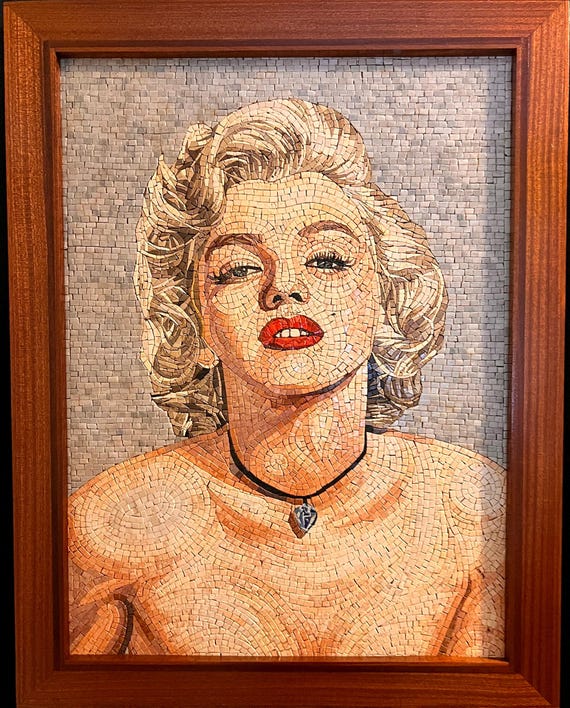 手作りの石造りマリリン・モンローのモザイク壁画 - Etsy 日本