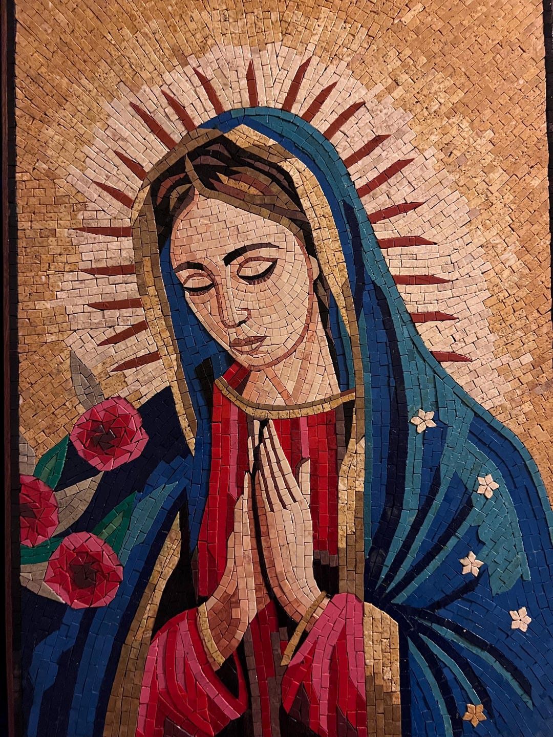 Our Lady of Guadalupe Stone Mosaic Wall Art - Etsy