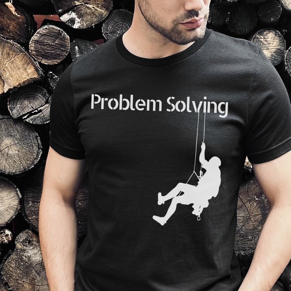 Rock Climbing T Shirt Problem Solving Just Send It Bouldering Free Solo Sport Climb On Adventurer Present For Vintage Mountaineering TShirt