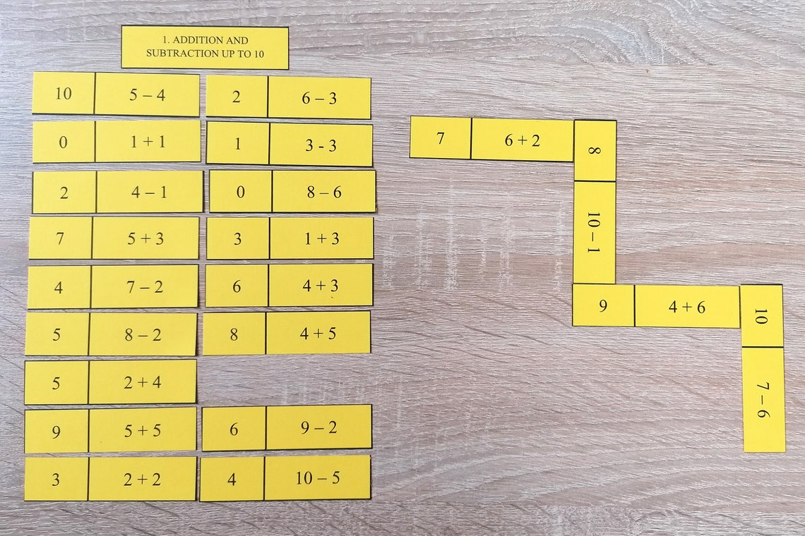 16 Printable Different Math Dominoes Sheets for Grade 1-4. Addition ...