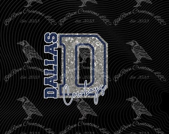 BIG D|dallas| glitter PNG| SVG