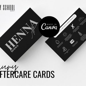 Brow Henna Aftercare, moderne Brow Henna Aftercare Kartenvorlage, Brow Henna Karte, Brow Henna Care Card