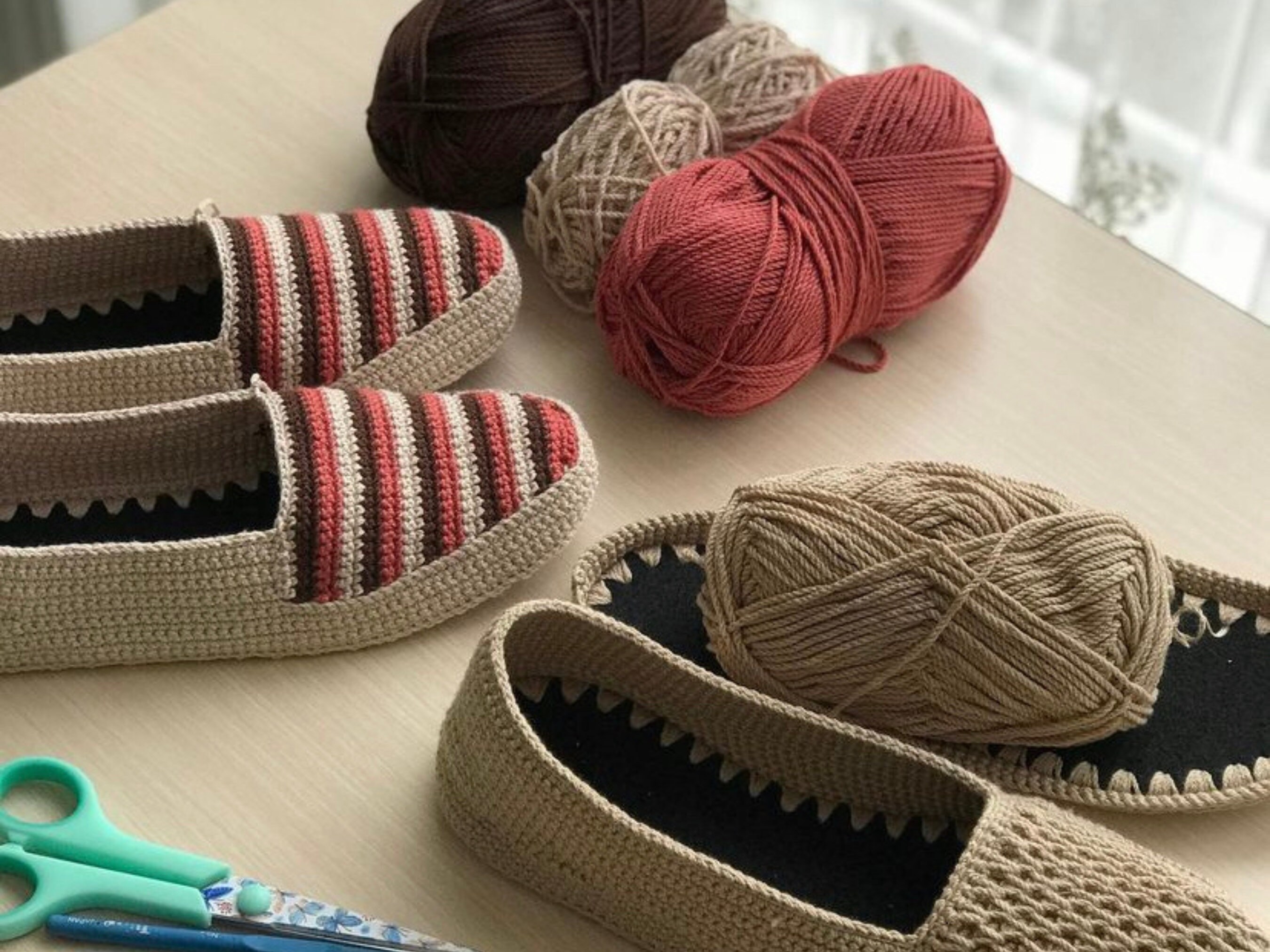 Sailor's Knot Crochet House Slipper Shoes Indoor Flat Etsy