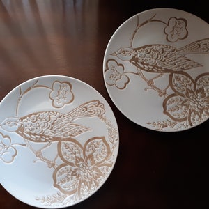 Vintage Anthropologie Bird Plates
