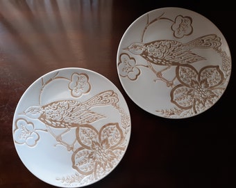 Vintage Anthropologie Bird Plates