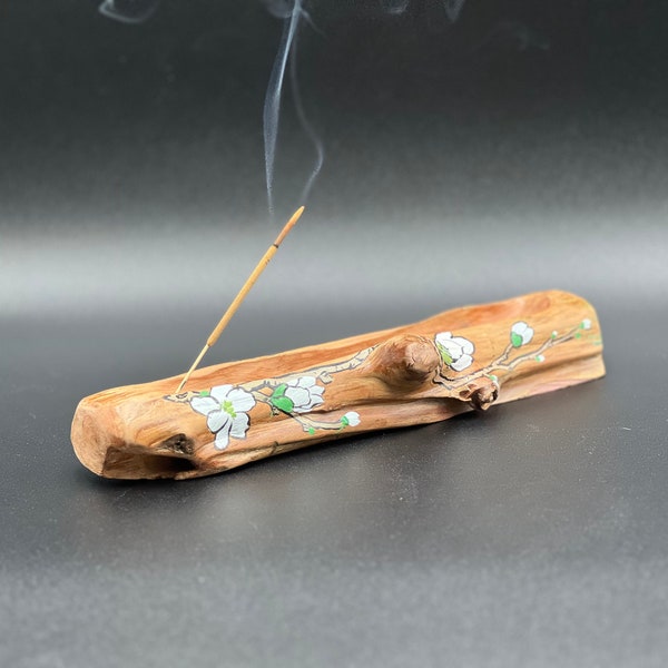 Handmade, Hand Painting, Ego-Friendly, Nature Material, Tischdeko, Table Decoration, Incense Stick Holder,