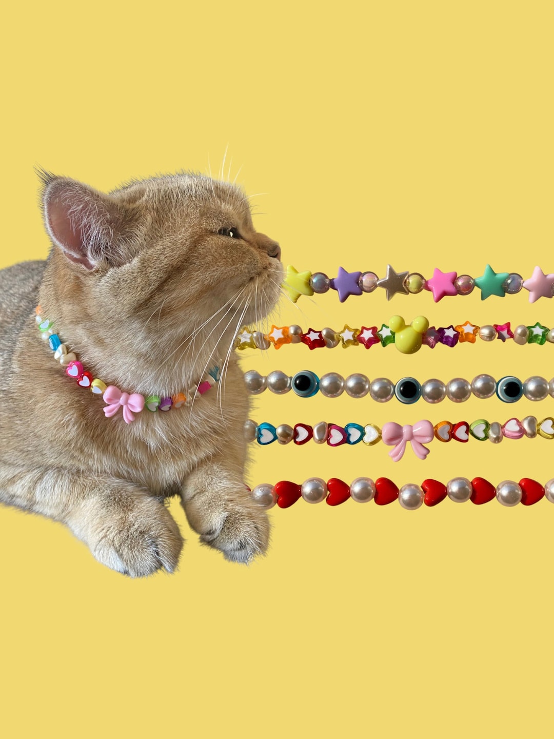 Neclace for Cats/colored Beaded Necklaces for Dogs/ Figured Colorful