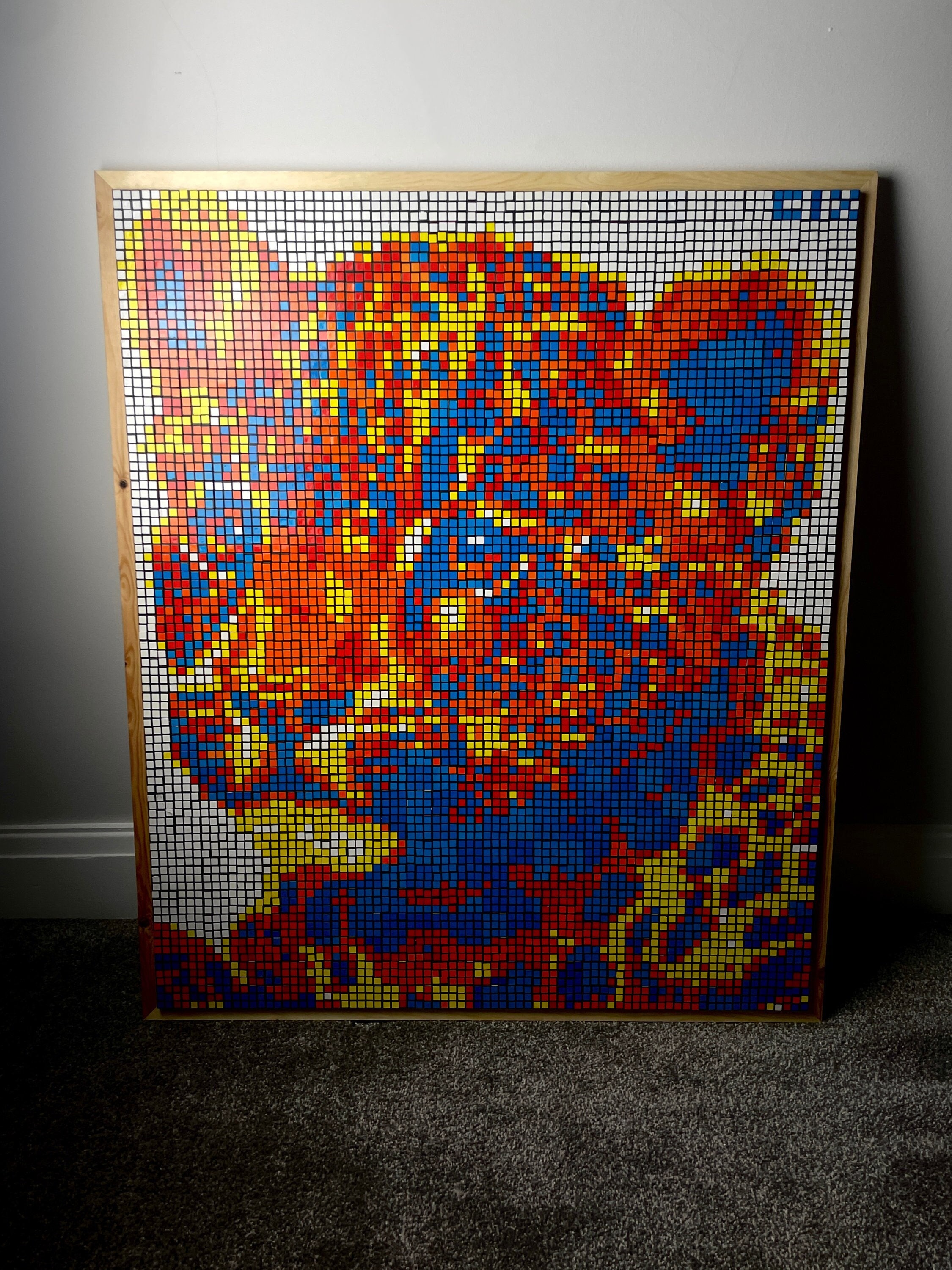 Leopard Rubik's Cube Art, Gift, Magic Cube Puzzle, Retro, Mosaic