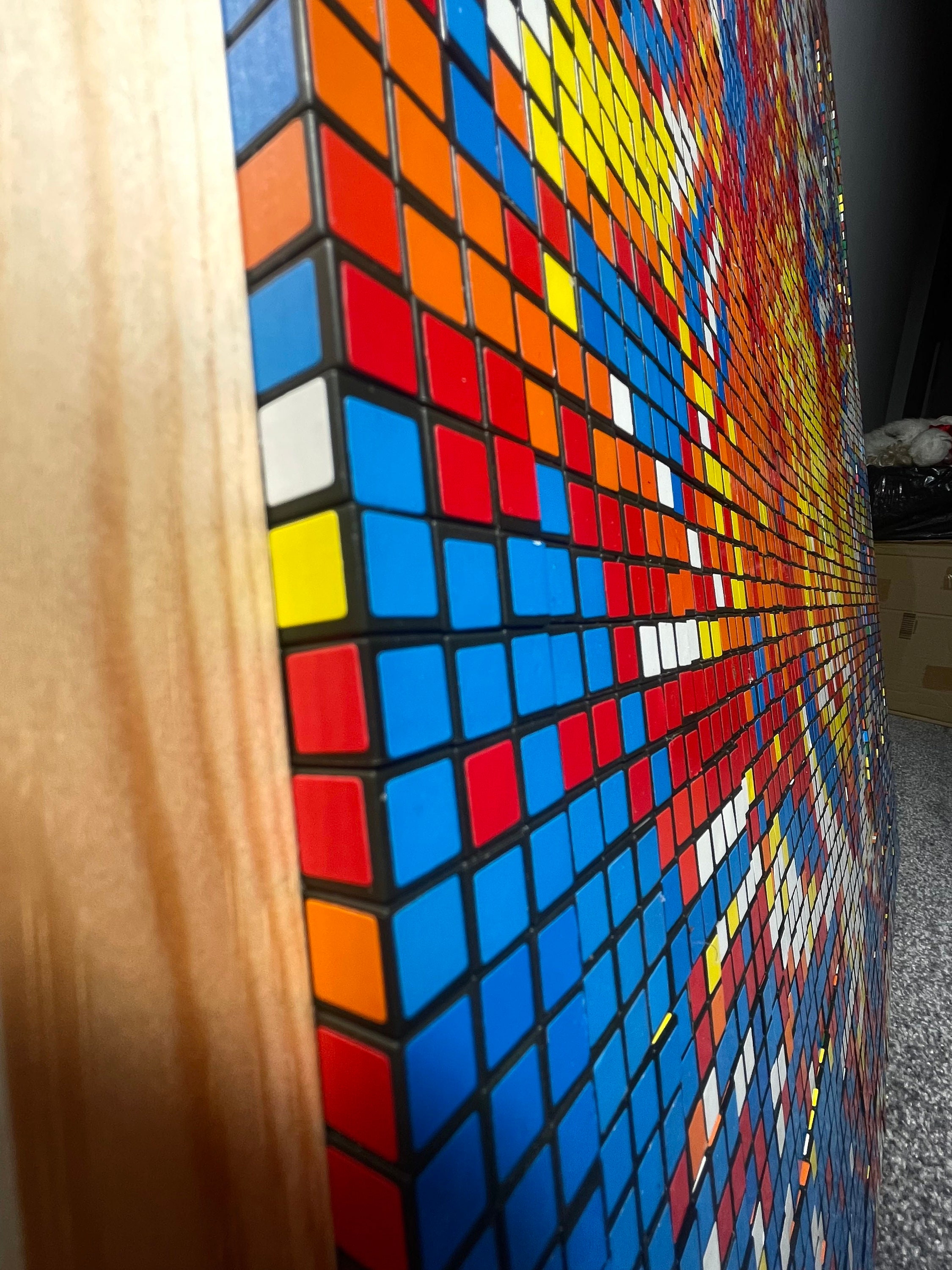 Tiger Rubik's Cube Art, Gift, Magic Cube Puzzle, Retro