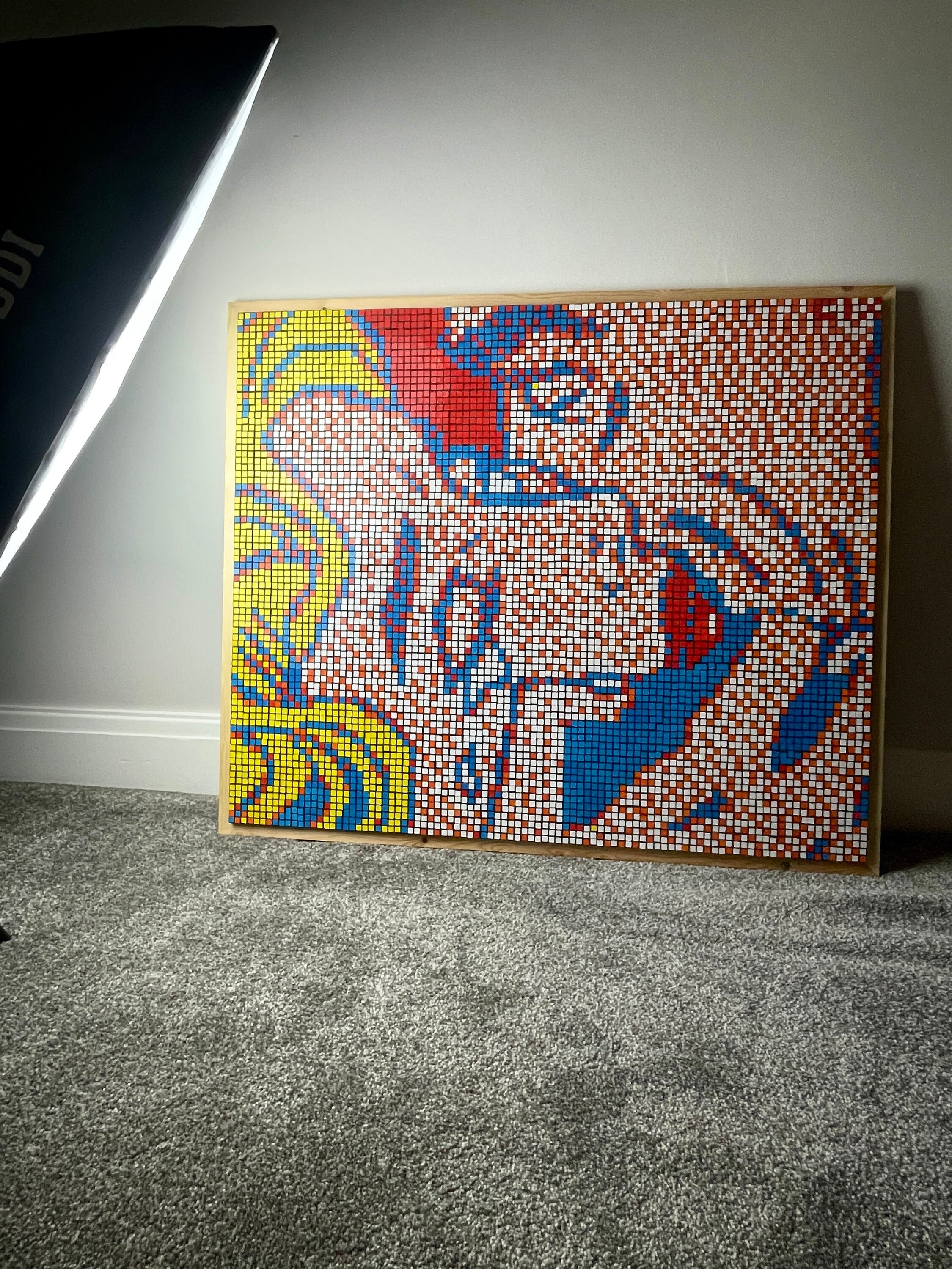 Roy Lichtenstein Inspired Rubik's Cube Art - Kiss V, Pop Art