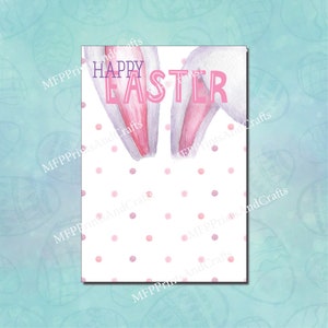 Frohe Ostern Hasenohren Kekskarten (3.5 "x5") (12 Stück)