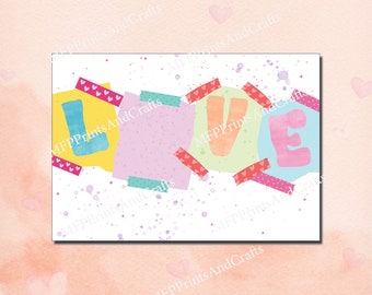 Love Notes Valentine's Day cookie cards (3.5"x5") (Set of 12)