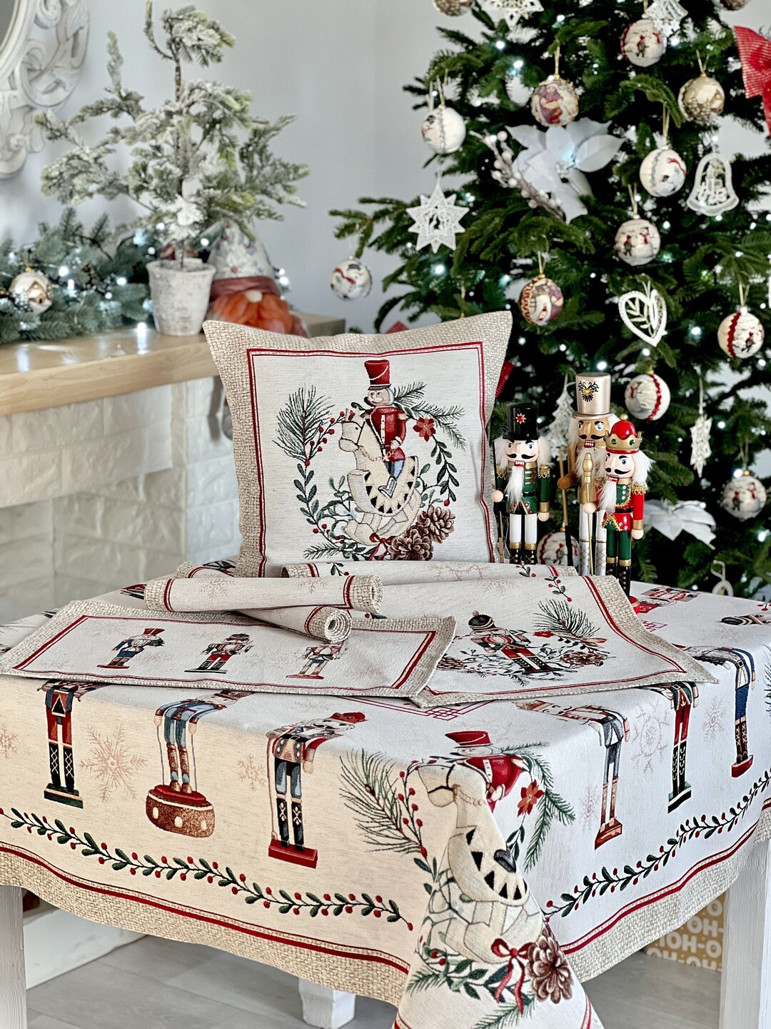 Holiday Table Decorations - Nutcracker Winter Table Linen Set - Etsy