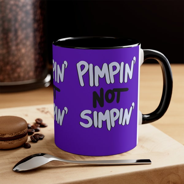 PIMPIN Not SIMPIN, Mug Valentinos, Hazbin Hotel, Valentino, Vox, Overlord, Sinner, Demon, Café, Thé, Mugs, Cadeau