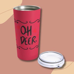 Hazbin Hotel Alastor Tumbler: &#39;Oh Deer&#39; 20oz Stainless Steel Mug