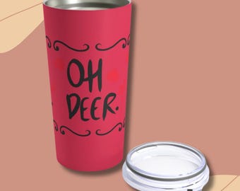 Hazbin Hotel Alastor Tumbler: 'Oh Deer' 20oz Stainless Steel Mug