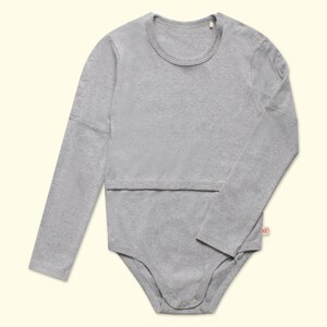 Long-sleeved bodysuit, opening on abdomen for feeding tube PEG stoma, bodysuit for special needs, 86 - 176 image 6