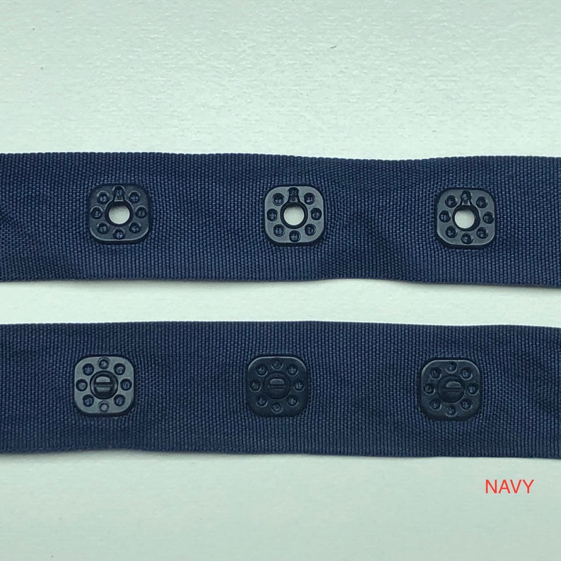 Druckknopfband 18 mm breit, außergewöhnliche Farben, Knopf-Abstand 15 mm, Band mit Kunstoff-Druckknöpfen Bild 7