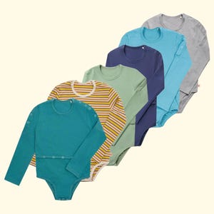 Long-sleeved bodysuit, opening on abdomen for feeding tube PEG stoma, bodysuit for special needs, 86 - 140