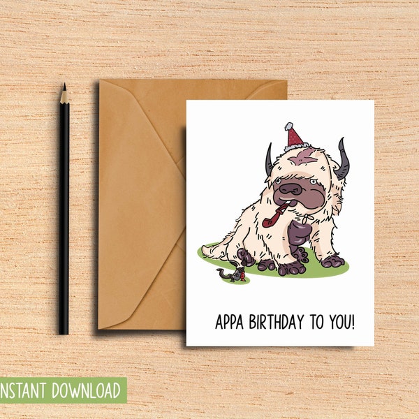Anime Birthday Card - Cute Birthday Card -  Funny - Nerdy Card - Pun Birthday Card - Valentines - Friendship Card