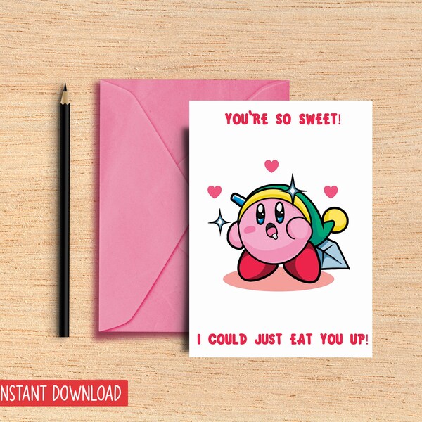 Kirby Birthday Card Printable - Etsy