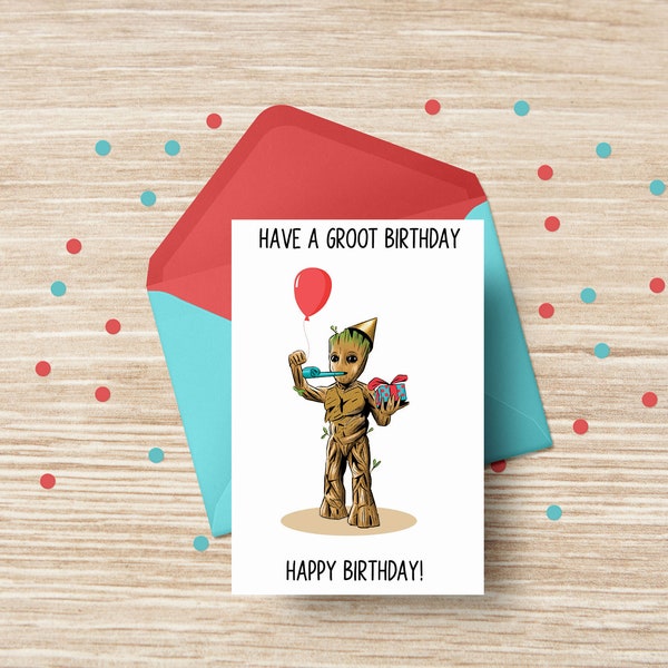 Funny Birthday Card - Nerdy Card - Printable - Punny Card - Movie Birthday Card - Cute Birthday Card - Movie Birthday Card