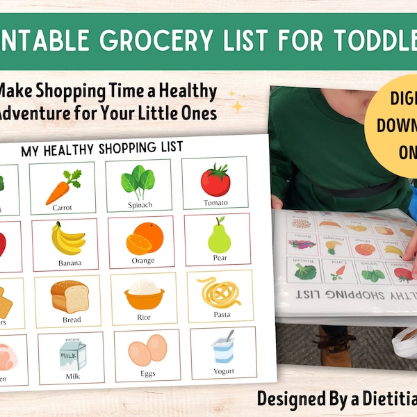 Healthy Grocery List - Etsy