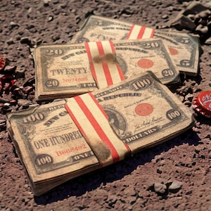 Fallout - Dollari - Carta autentica 100% cotone