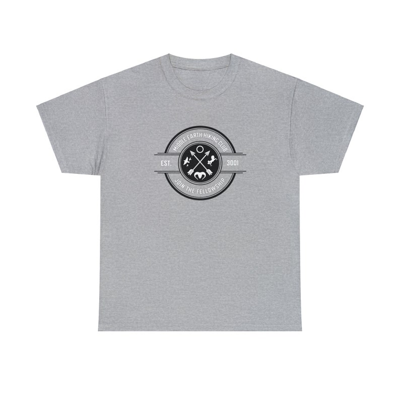 Lord of the Rings Middle Earth Hiking Club LOTR Heavy Cotton Tshirt Etsy