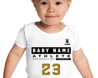 Custom CrossFit Games T-shirt bodysuit personalized WOD onesie for CrossTraining baby athletes