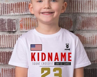 Custom CrossFit Games T-Shirt for Kids - Personalized WOD Tee for CrossTraining Kids athletes