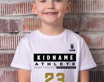 Custom CrossFit Games T-Shirt for Kids - Personalized WOD Tee for CrossTraining Kids athletes