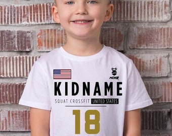 Custom CrossFit Games T-Shirt for Kids - Personalized WOD Tee for CrossTraining Kids athletes