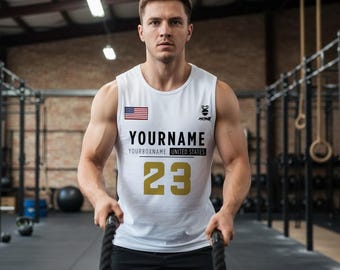 Custom CrossFit Games T-shirt vest personalized WOD for CrossTraining Athletes