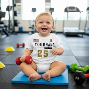 Individuell gestalteter CrossFit Games T-Shirt-Body, personalisierter WOD-Einteiler für CrossTraining-Babyathleten