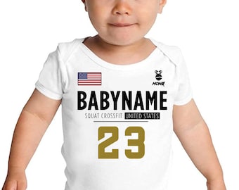 Custom CrossFit Games 2023 Body - Personalized WOD body for CrossTraining baby athletes