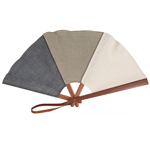 Linen hand fan PEZENAS
