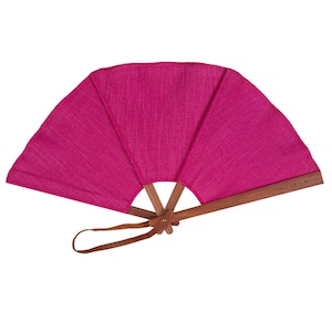 Linen hand fan MARSALA