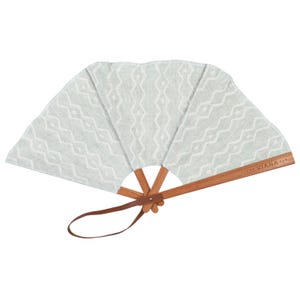 Linen Fan Model Ibiza Aquamarine