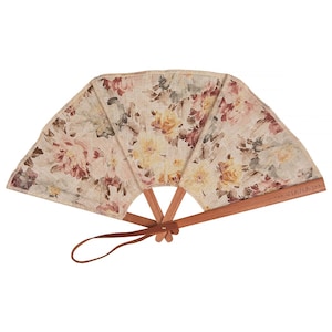 Linen hand fan FLORENCIA