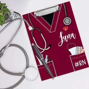 Personalized Nurse Clipboard With Name - Custom For School Nurses, RN, LPN, CNA | Nursing Graduation Or Appreciation Gift